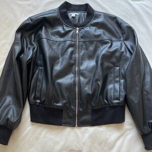 INC Faux Leather Jacket